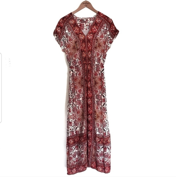 Lucky Brand Dresses & Skirts - Lucky Brand Boho Bandana Print Maxi Festiva